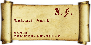 Madacsi Judit névjegykártya